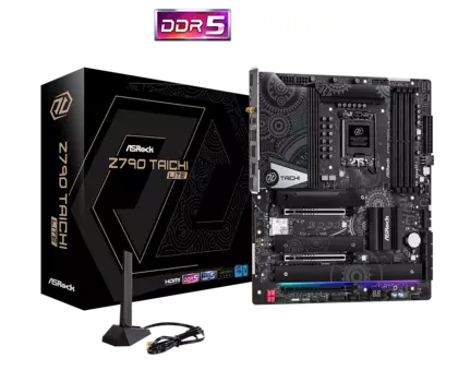 Материнская плата ASRock Z790 TAICHI LITE, Socket1700, Intel Z790, 4xDDR5 DIMM, 2PCI-Ex16, 8SATA3, 5.1-ch, GLAN, 2.5GLAN, 12 USB 3.2, 1 USB Type-C, HDMI, EATX, Retail
