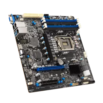 Материнская плата ASUS P12R-M, 1xSocket1200, iC252, 4xDDR4, PCI-Ex16, PCI-Ex8, 1xM.2-PCI-E, 6SATA3 RAID 0/1/5/10, 2GLAN, 1xUSB 2.0, VGA, HDMI, mATX, Retail (90SB09X0-M1UAY0)