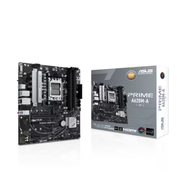 Материнская плата ASUS PRIME A620M-A-CSM, AM5, AMD A620, 4xDDR5 DIMM, PCI-Ex16, 4SATA3, 7.1-ch, GLAN, 4 USB 3.2, 1 USB Type-C, VGA, HDMI, DP, mATX, Retail