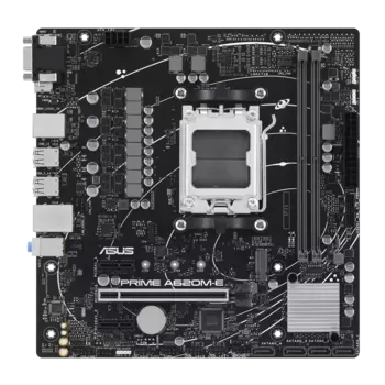 Материнская плата ASUS PRIME A620M-E, AM5, AMD A620, 2xDDR5 DIMM, PCI-Ex16, 4SATA3, 7.1-ch, GLAN, 6 USB 3.2, VGA, HDMI, DP, mATX, Retail