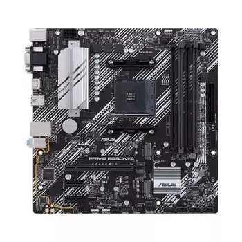 Материнская плата ASUS PRIME B550M-A, SocketAM4, AMD B550, 4xDDR4, PCI-Ex16, 4SATA3, 7.1-ch, GLAN, 8 USB 3.2, VGA, DVI, HDMI, mATX, Retail