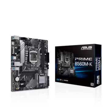 Материнская плата ASUS PRIME B560M-K, Socket1200, Intel B560, 2xDDR4, PCI-Ex16, 6SATA3, 7.1-ch, GLAN, 6USB 3.2, VGA, HDMI, mATX, Retail