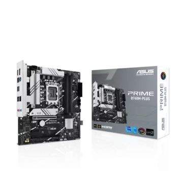 Материнская плата ASUS PRIME B760M-PLUS, Socket1700, Intel B760, 4xDDR5 DIMM, 2PCI-Ex16, 4SATA3, 7.1-ch, 2.5GLAN, 4 USB 3.2, 1 USB Type-C, HDMI, DP, mATX, Retail