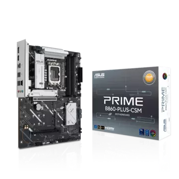 Материнская плата ASUS PRIME B860-PLUS-CSM, LGA1851, Intel B860, 4xDDR5 DIMM, 2PCI-Ex16, 4SATA3, 7.1-ch, 2.5GLAN, 5 USB 3.2, 2 USB Type-C, HDMI, DP, ATX, Retail