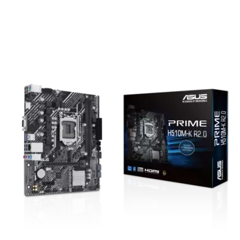 Материнская плата ASUS PRIME H510M-K R2.0, Socket1200, Intel H470, 2xDDR4, PCI-Ex16, 4SATA3, 7.1-ch, GLAN, 6 USB 3.2, VGA, HDMI, mATX, Retail