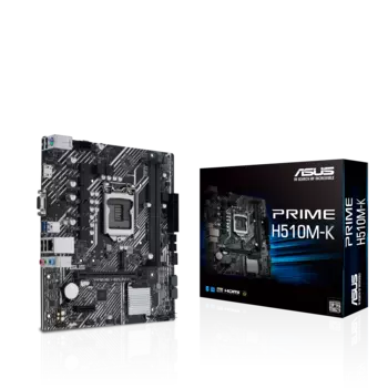 Материнская плата ASUS PRIME H510M-K, Socket1200, Intel H510, 2xDDR4, PCI-Ex16, 4SATA3, 7.1-ch, GLAN, 4 USB 3.2, VGA, HDMI, mATX, Retail
