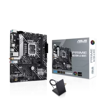 Материнская плата ASUS PRIME H610M-A WIFI, Socket1700, Intel H610, 2xDDR5 DIMM, PCI-Ex16, 4SATA3, 7.1-ch, GLAN, 3 USB 3.2, VGA, HDMI, DP, mATX, Retail