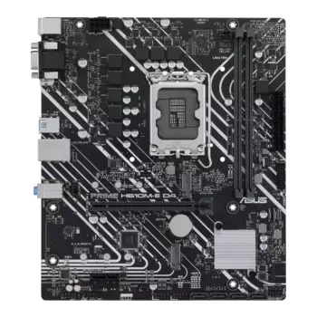 Материнская плата ASUS PRIME H610M-E D4-CSM, Socket1700, Intel H610, 2xDDR4, PCI-Ex16, 4SATA3, 7.1-ch, GLAN, 4 USB 3.2, VGA, HDMI, DP, mATX, Retail