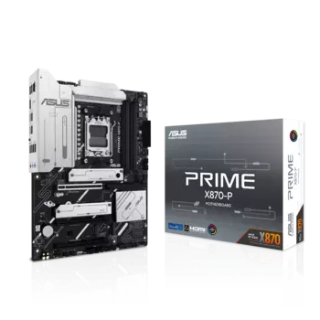 Материнская плата ASUS PRIME X870-P, AM5, AMD X870, 4xDDR5 DIMM, 3PCI-Ex16, 2SATA3, 7.1-ch, 2.5GLAN, 6 USB 3.2, 3 USB Type-C, HDMI, Type-C DP, ATX, Retail