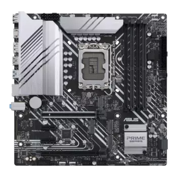 Материнская плата ASUS PRIME Z690M-PLUS D4, Socket1700, Intel Z690, 4xDDR4, 2PCI-Ex16, 4SATA3, 7.1-ch, GLAN, 7 USB 3.2, 2 USB Type-C, HDMI, DP, mATX, Retail