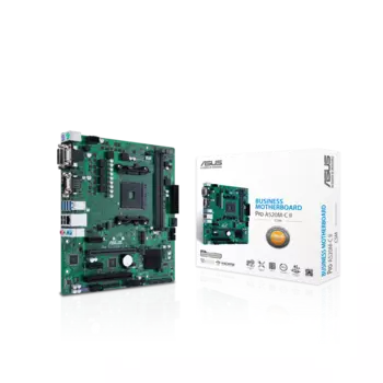 Материнская плата ASUS Pro A520M-C II/CSM, SocketAM4, AMD A520, 2xDDR4, PCI-Ex16, 4SATA3, 7.1-ch, GLAN, 6 USB 3.2, VGA, DVI, HDMI, DP, mATX, Retail