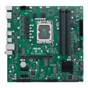 Материнская плата ASUS PRO Q670M-C-CSM, Socket1700, Intel Q670, 4xDDR5 DIMM, PCI-Ex16, 6SATA3, 7.1-ch, GLAN, 6 USB 3.2, 1 USB Type-C, HDMI, DP, mATX, Retail