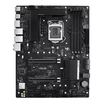 Материнская плата ASUS PRO WS C246-ACE, 1xSocket1151, iC246, 4xDDR4, 3PCI-Ex16, 2xM.2-PCI-E/SATA, 4SATA3 RAID 0/1/5/10, 7.1-ch, 2xGLAN, 4xUSB 2.0, ATX, Retail