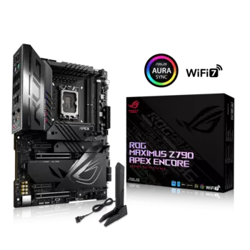 Материнская плата ASUS ROG MAXIMUS Z790 APEX ENCORE, Socket1700, Intel Z790, 2xDDR5 DIMM, 2PCI-Ex16, 4SATA3, 7.1-ch, 2.5GLAN, 13 USB 3.2, 2 USB Type-C, ATX, Retail