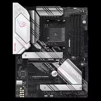 Материнская плата ASUS ROG STRIX B550-A GAMING, SocketAM4, AMD B550, 4xDDR4, 2PCI-Ex16, 6SATA3, 7.1-ch, 2.5GLAN, 7 USB 3.2, 1 USB Type-C, HDMI, DP, ATX, Retail
