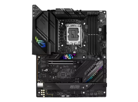 Материнская плата ASUS ROG STRIX B760-F GAMING WIFI, Socket1700, Intel B760, 4xDDR5 DIMM, 2PCI-Ex16, 4SATA3, 7.1-ch, 2.5GLAN, 9 USB 3.2, 2 USB Type-C, HDMI, DP, ATX, Retail