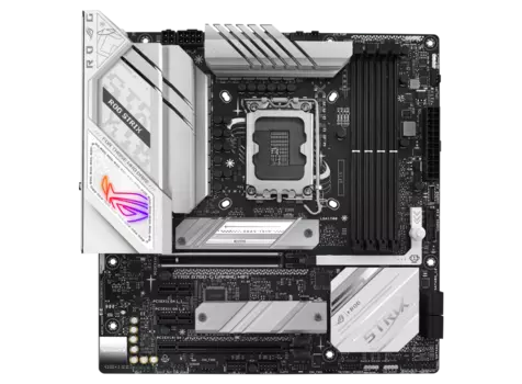 Материнская плата ASUS ROG STRIX B760-G GAMING WIFI, Socket1700, Intel B760, 4xDDR5 DIMM, 2PCI-Ex16, 4SATA3, 7.1-ch, 2.5GLAN, 5 USB 3.2, 3 USB Type-C, HDMI, DP, mATX, Retail