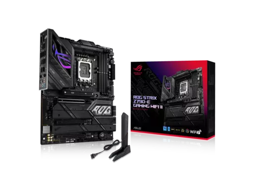 Материнская плата ASUS ROG STRIX Z790-E GAMING WIFI II, Socket1700, Intel Z790, 4xDDR5 DIMM, 3PCI-Ex16, 4SATA3, 7.1-ch, 2.5GLAN, 14 USB 3.2, 3 USB Type-C, HDMI, DP, ATX, Retail