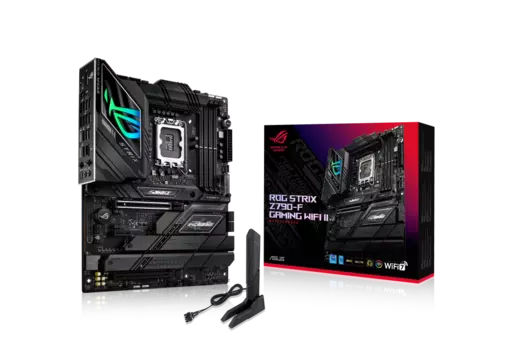 Материнская плата ASUS ROG STRIX Z790-F GAMING WIFI II, Socket1700, Intel Z790, 4xDDR5 DIMM, 2PCI-Ex16, 4SATA3, 7.1-ch, 2.5GLAN, 8 USB 3.2, 3 USB Type-C, HDMI, DP, ATX, Retail