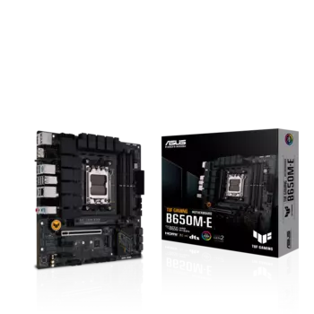 Материнская плата ASUS TUF GAMING B650M-E, AM5, AMD B650, 4xDDR5 DIMM, PCI-Ex16, 4SATA3, 7.1-ch, 2.5GLAN, 5 USB 3.2, 2 USB Type-C, HDMI, DP, mATX, Retail
