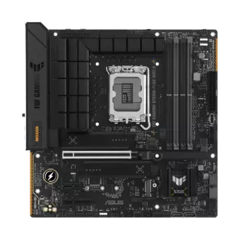 Материнская плата ASUS TUF GAMING B760M-PLUS WIFI II, Socket1700, Intel B760, 4xDDR5 DIMM, 2PCI-Ex16, 4SATA3, 7.1-ch, 2.5GLAN, 5 USB 3.2, 2 USB Type-C, HDMI, DP, mATX, Retail