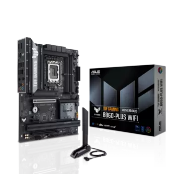 Материнская плата ASUS TUF GAMING B860-PLUS WIFI, LGA1851, Intel B860, 4xDDR5 DIMM, 2PCI-Ex16, 4SATA3, 7.1-ch, 2.5GLAN, 7 USB 3.2, 2 USB Type-C, HDMI, DP, Type-C DP, ATX, Retail