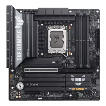 Материнская плата ASUS TUF GAMING B860M-PLUS, LGA1851, Intel B860, 4xDDR5 DIMM, PCI-Ex16, 4SATA3, 7.1-ch, 2.5GLAN, 8 USB 3.2, 2 USB Type-C, HDMI, DP, Type-C DP, mATX, Retail