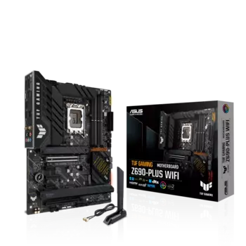 Материнская плата ASUS TUF GAMING Z690-PLUS WIFI, Socket1700, Intel Z690, 4xDDR5 DIMM, 2PCI-Ex16, 4SATA3, 7.1-ch, 2x2.5GLAN, 8 USB 3.2, 3 USB Type-C, HDMI, DP, ATX, Retail