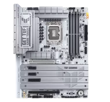 Материнская плата ASUS TUF GAMING Z890-PRO WIFI, LGA1851, Intel Z890, 4xDDR5 DIMM, 2PCI-Ex16, 4SATA3, 7.1-ch, 2.5GLAN, 7 USB 3.2, 3 USB Type-C, HDMI, DP, Type-C DP, ATX, Retail