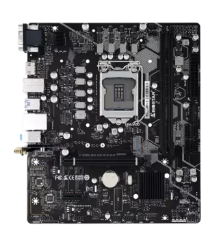 Материнская плата Biostar B560MH-E 2.0, Socket1200, Intel B560, 2xDDR4, PCI-Ex16, 4SATA3, 7.1-ch, GLAN, 4 USB 3.2, VGA, HDMI, mATX, Retail