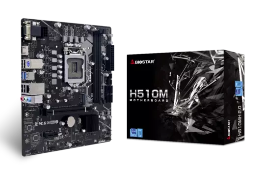 Материнская плата Biostar H510MH 2.0, Socket1200, Intel H510, 2xDDR4, PCI-Ex16, 4SATA3, 7.1-ch, GLAN, 2 USB 3.2, VGA, HDMI, mATX, Retail