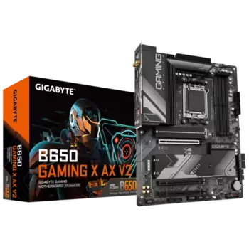 Материнская плата GIGABYTE B650 GAMING X AX V2, AM5, AMD B650, 4xDDR5 DIMM, 3PCI-Ex16, 4SATA3, 7.1-ch, 2.5GLAN, 6 USB 3.2, 2 USB Type-C, HDMI, DP, ATX, Retail