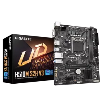 Материнская плата GIGABYTE H510M S2H V3 2.0, Socket1200, Intel Q470, 2xDDR4, PCI-Ex16, 4SATA3, 7.1-ch, GLAN, 4 USB 3.2, VGA, HDMI, DP, mATX, Retail