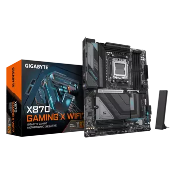 Материнская плата GIGABYTE X870 GAMING X WIFI7, AM5, AMD X870, 4xDDR5 DIMM, 3PCI-Ex16, 4SATA3, 7.1-ch, 2.5GLAN, 6 USB 3.2, 3 USB Type-C, HDMI, Type-C DP, ATX, Retail