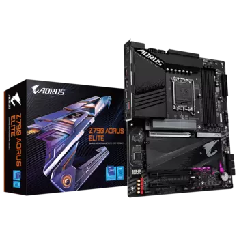 Материнская плата GIGABYTE Z790 AORUS ELITE, Socket1700, Intel Z790, 4xDDR5 DIMM, 3PCI-Ex16, 6SATA3, 7.1-ch, 2.5GLAN, 7 USB 3.2, 2 USB Type-C, HDMI, DP, ATX, Retail