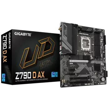 Материнская плата GIGABYTE Z790 D AX, Socket1700, Intel Z790, 4xDDR5 DIMM, 3PCI-Ex16, 4SATA3, 7.1-ch, 2.5GLAN, 7 USB 3.2, 2 USB Type-C, HDMI, DP, ATX, Retail