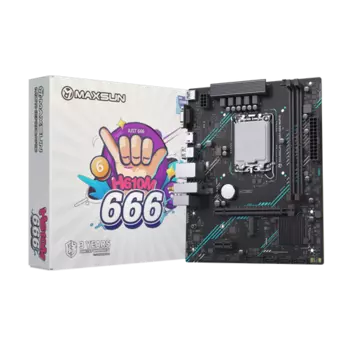 Материнская плата MaxSun MS-H610M 666 WIFI6, Socket1700, Intel H610, 2xDDR4, PCI-Ex16, 4SATA3, 5.1-ch, GLAN, 4 USB 3.2, HDMI, DP, mATX, Retail