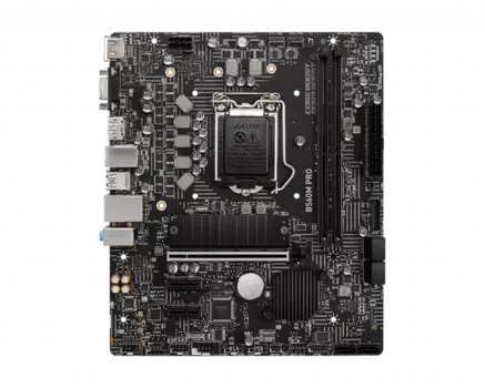 Материнская плата MSI B560M PRO, Socket1200, Intel B560, 2xDDR4, PCI-Ex16, 6SATA3, 7.1-ch, 2.5GLAN, 6 USB 3.2, VGA, HDMI, DP, mATX, Retail