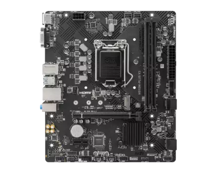 Материнская плата MSI H510M PLUS V3, Socket1200, Intel H510, 2xDDR4, 2PCI-Ex16, 4SATA3, 7.1-ch, GLAN, 4 USB 3.2, VGA, HDMI, mATX, Retail