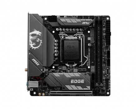 Материнская плата MSI MPG B560I GAMING EDGE WIFI, Socket1200, Intel B560, 2xDDR4, PCI-Ex16, 4SATA3, 7.1-ch, 2.5GLAN, 3 USB 3.2, 2 USB Type-C, HDMI, DP, mini-ITX, Retail