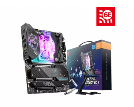 Материнская плата MSI MPG Z690 CARBON EK X, Socket1700, Intel Z690, 4xDDR5 DIMM, 3PCI-Ex16, 6SATA3, 7.1-ch, 2.5GLAN, 7 USB 3.2, 2 USB Type-C, HDMI, DP, ATX, Retail