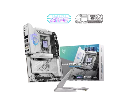 Материнская плата MSI MPG Z890 EDGE TI WIFI, LGA1851, Intel Z890, 4xDDR5 DIMM, 3PCI-Ex16, 4SATA3, 7.1-ch, 5GLAN, 10 USB 3.2, 2 USB Type-C, HDMI, ATX, Retail
