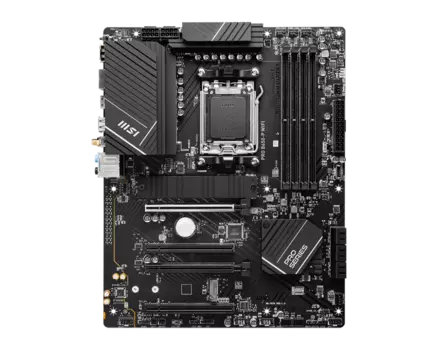 Материнская плата MSI PRO B650-P WIFI, AM5, AMD B650, 4xDDR5 DIMM, 2PCI-Ex16, 6SATA3, 7.1-ch, 2.5GLAN, 9 USB 3.2, 2 USB Type-C, HDMI, DP, ATX, Retail