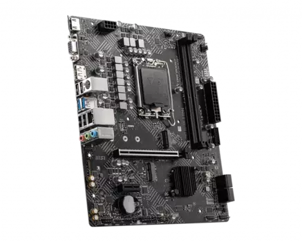 Материнская плата MSI PRO H610M-G DDR4, Socket1700, Intel H610, 2xDDR4, PCI-Ex16, 4SATA3, 7.1-ch, GLAN, 4 USB 3.2, VGA, HDMI, DP, mATX, Retail