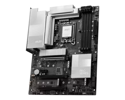 Материнская плата MSI PRO Z890-P WIFI, LGA1851, Intel Z890, 4xDDR5 DIMM, 3PCI-Ex16, 4SATA3, 7.1-ch, 5GLAN, 7 USB 3.2, 2 USB Type-C, HDMI, DP, ATX, Retail