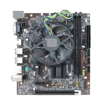 Материнская плата с процессором и кулером BaseTech H110M, Socket1151, Intel Core i3-6100, Intel H110, 2xDDR4, PCI-Ex16, 3SATA3, 5.1-ch, 4 USB 3.0, VGA, HDMI, mATX, Retail
