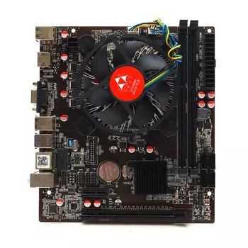 Материнская плата с процессором и кулером ZCZF H81B, Socket1150, Intel Core i5-4570, Intel H81, 2xDDR3, PCI-Ex16, 4SATA3, 5.1-ch, 2 USB 3.2, VGA, HDMI, mATX, Retail