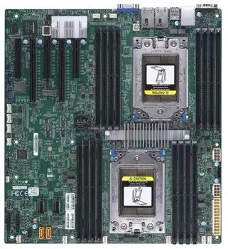Материнская плата Supermicro H11DSi, 2xSocket SP3, 16xDDR4, 2PCI-Ex16, 3PCI-Ex8, 1xM.2-PCI-E/SATA, 10SATA3, 2GLAN, IPMI, 4xUSB 2.0, 2xUSB 3.0, VGA, E-ATX, Bulk (MBD-H11DSi-B)