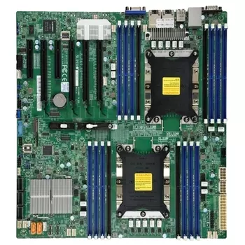 Материнская плата Supermicro X11DPi-NT, 2xSocket3647, iC622, 16xDDR4, 4PCI-Ex16, 2PCI-Ex8, 1xM.2-PCI-E, 14SATA3 RAID 0/1/5/10, 2x10GLAN, 4xUSB 2.0, 5xUSB 3.0, VGA, E-ATX, Bulk (MBD-X11DPI-NT-B)