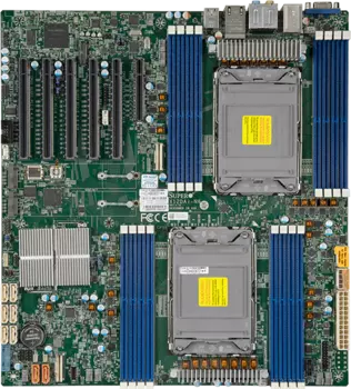 Материнская плата Supermicro X12DAI-N6, 2xSocket4189, iC621A, 16xDDR4, 5PCI-Ex16, PCI-Ex8, 2xM.2-PCI-E, 8SATA3 RAID 0/1/5/10, 7.1-ch, 2GLAN, IPMI, VGA, E-ATX, Bulk (MBD-X12DAI-N6-B)